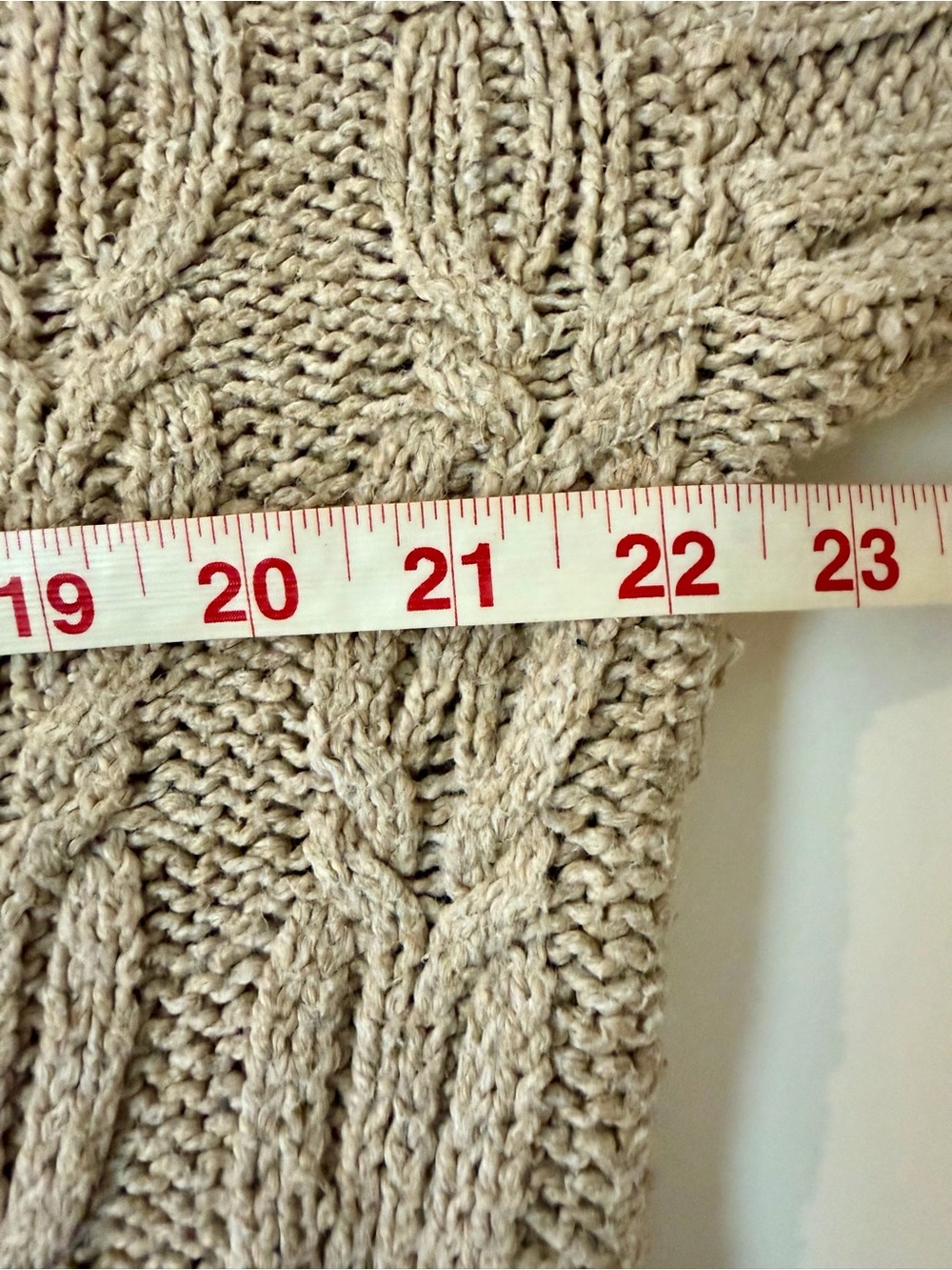 Caslon Nordstrom Rory Gilmore Cable Knit Mock Neck Sweater Taupe Oatmeal Cozy M - Picture 5 of 8